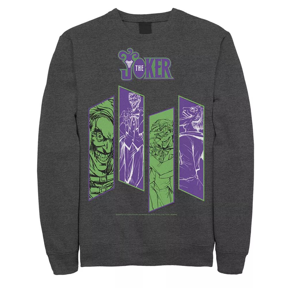 Men's DC Comics The Joker Portrait Panels Graphic Fleece Pullover,  Product Image