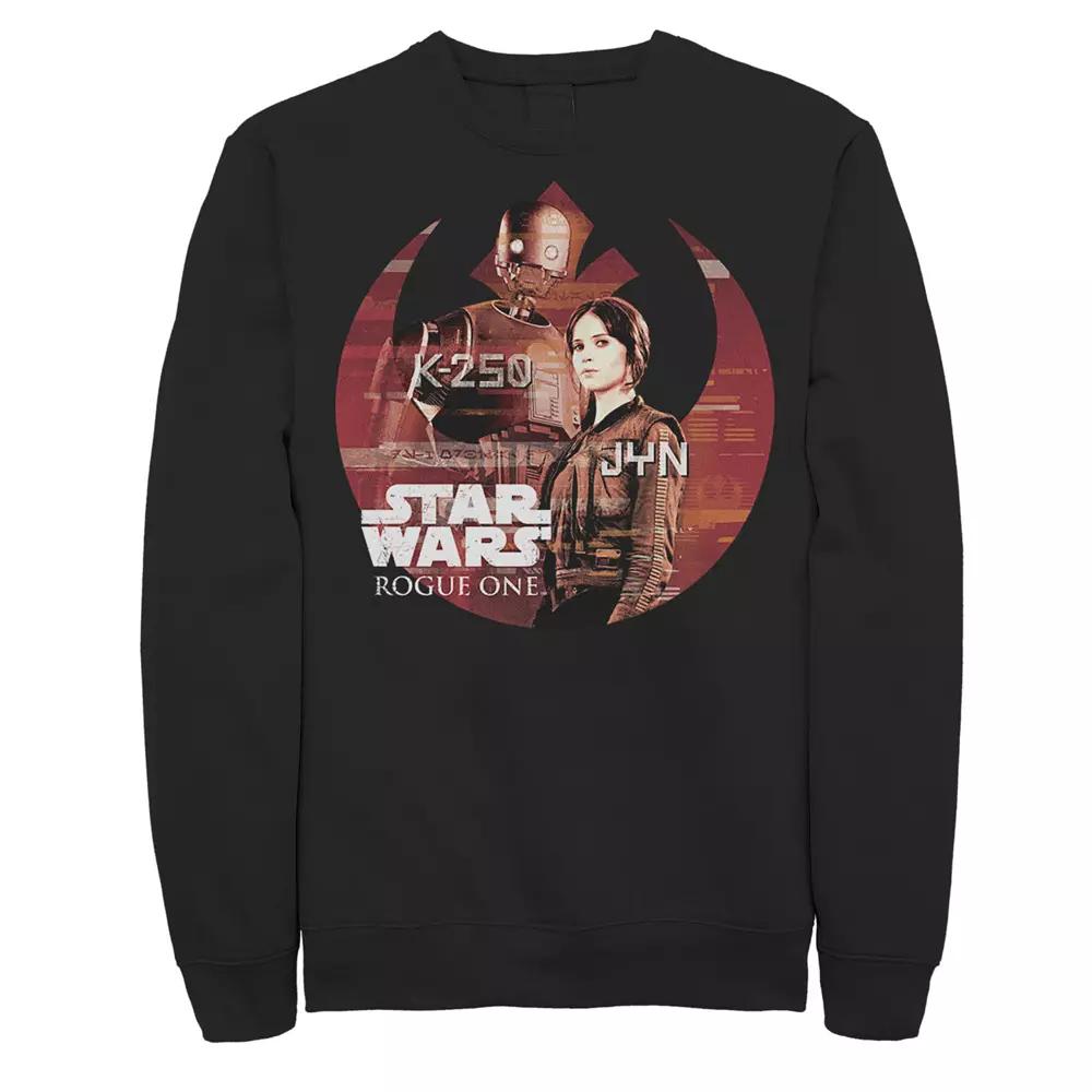 Men's Rogue One: A Star Wars Story Rebellion K-2SO & Jyn Portrait Sweatshirt,  Product Image