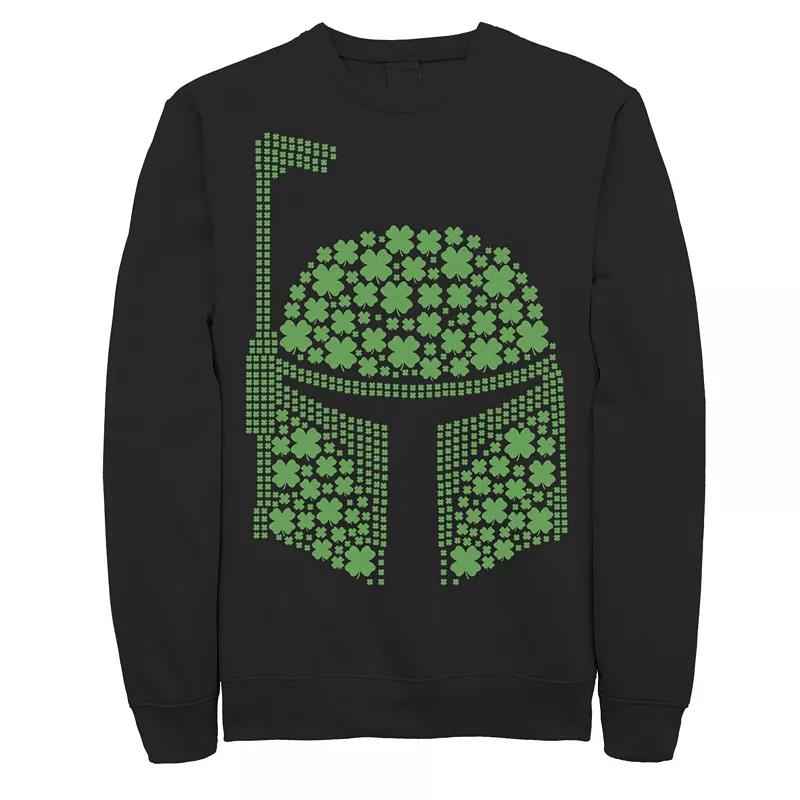 Men's Star Wars Boba Fett Clover Helmet St Patrick's Sweatshirt,  Product Image