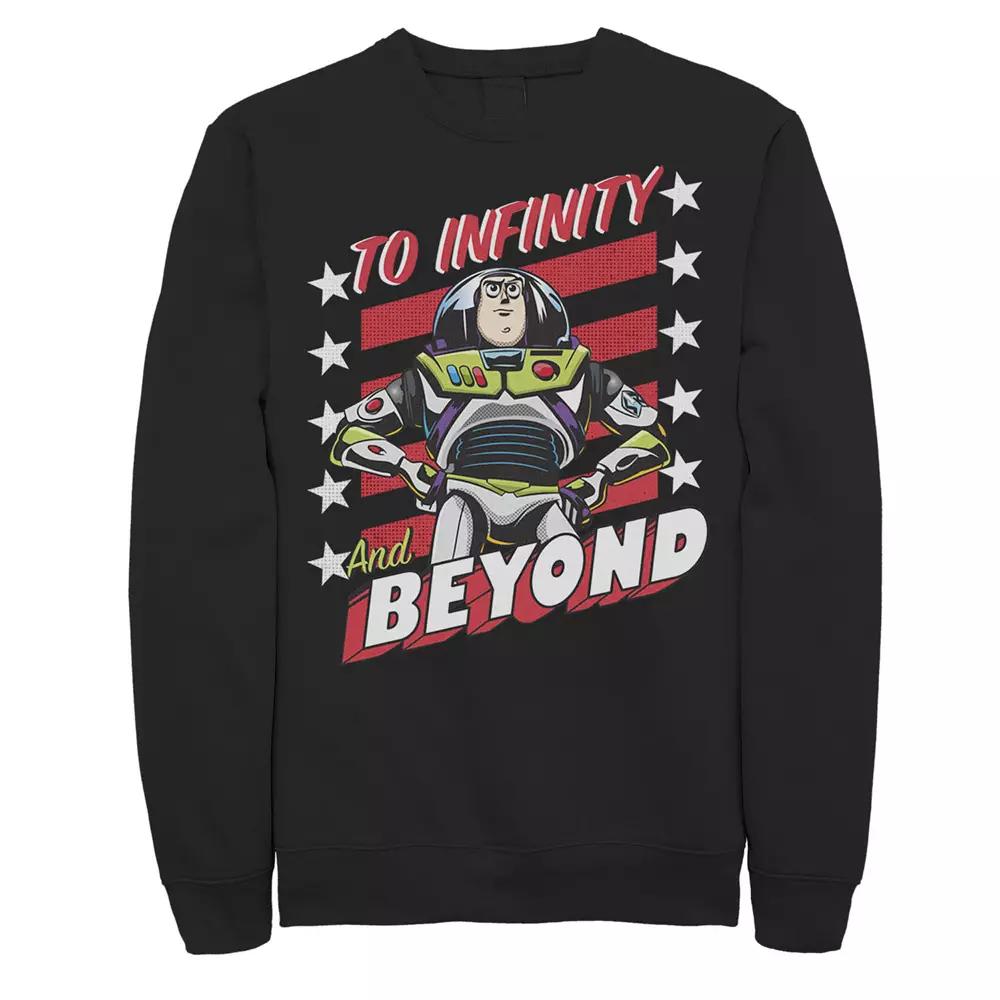 Disney / Pixar's Toy Story Buzz Lightyear Men's Infinity & Beyond Poster Sweatshirt, Size: Small, Black Product Image