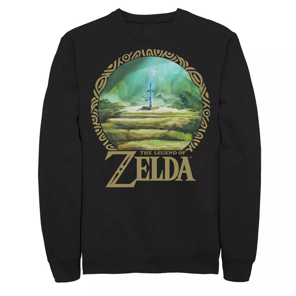 Men's Zelda Korok Forest Circle Portrait Fleece,  Product Image