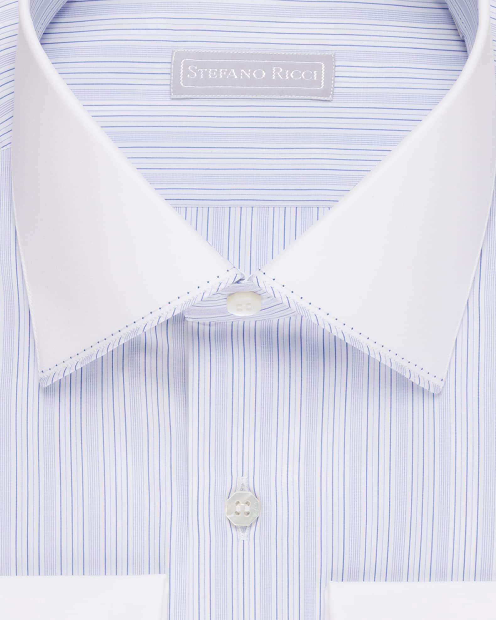 Men's Cotton French Cuff Multi-Stripe Dress Shirt Product Image