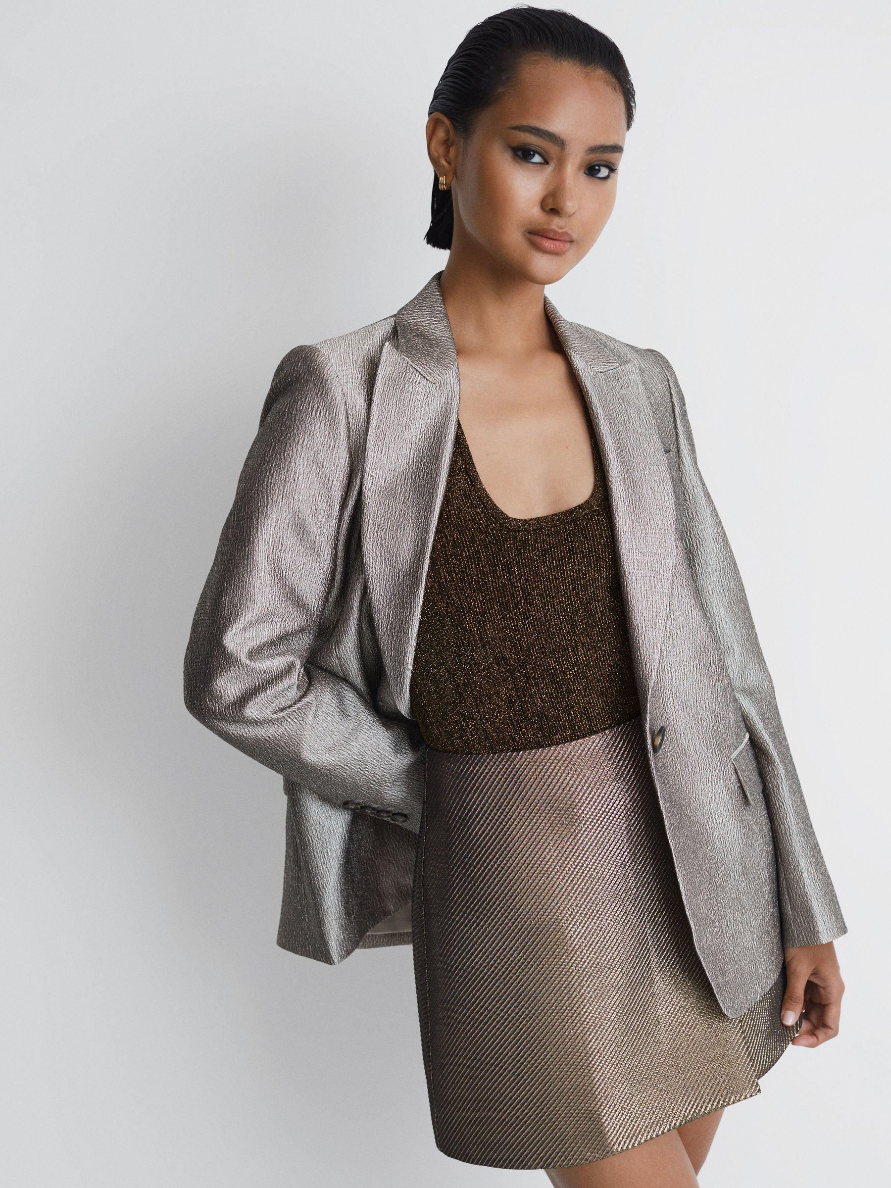 Metallic Racerback Vest in Bronze Product Image