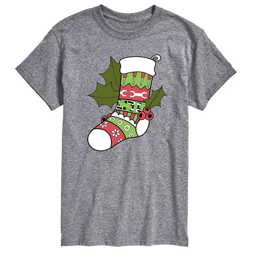 Big & Tall Fair Isle Tool Stocking Graphic Tee, Men's,  Product Image