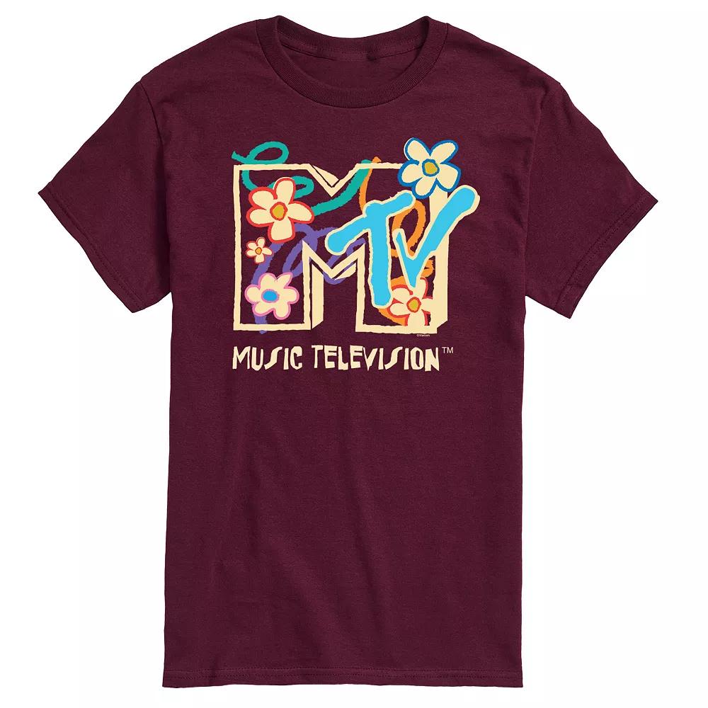 Men's MTV Floral Logo Graphic Tee,  Product Image