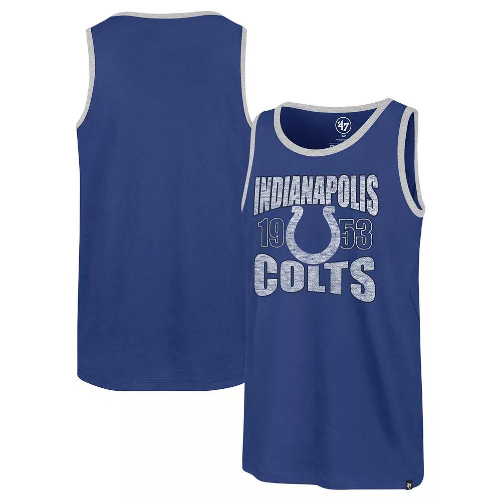 Men's '47 Royal Indianapolis Colts Upload Franklin Tank Top,  Product Image