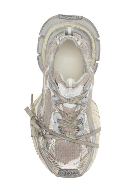 BALENCIAGA Mens Cream Comb 3xl Logo-embossed Mesh Low-top Trainers Product Image