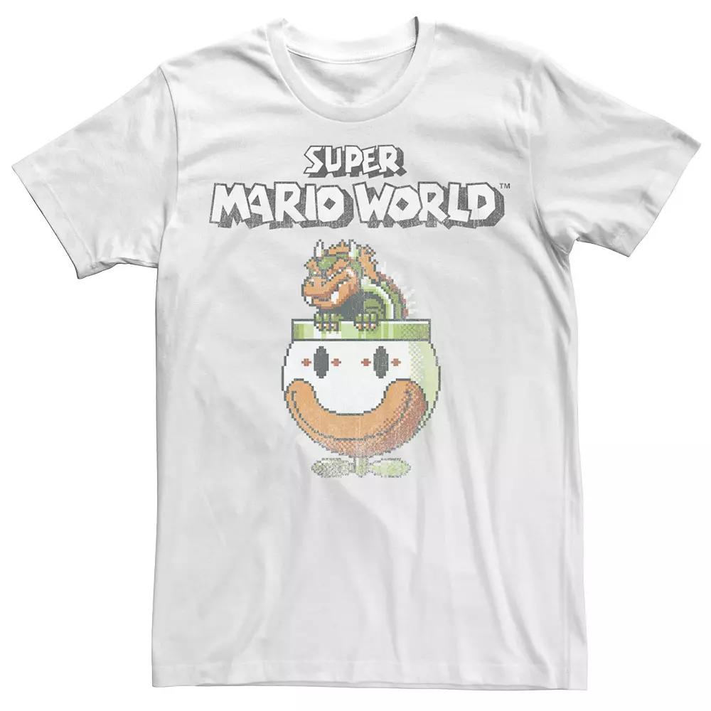 Men's Nintendo Super Mario World Bowser Jr. Pixel Portrait Tee,  Product Image