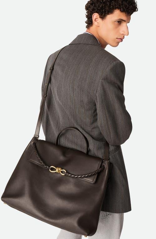 BOTTEGA VENETA Andiamo Large Leather Top-handle Bag In Fondant-m Brass Product Image