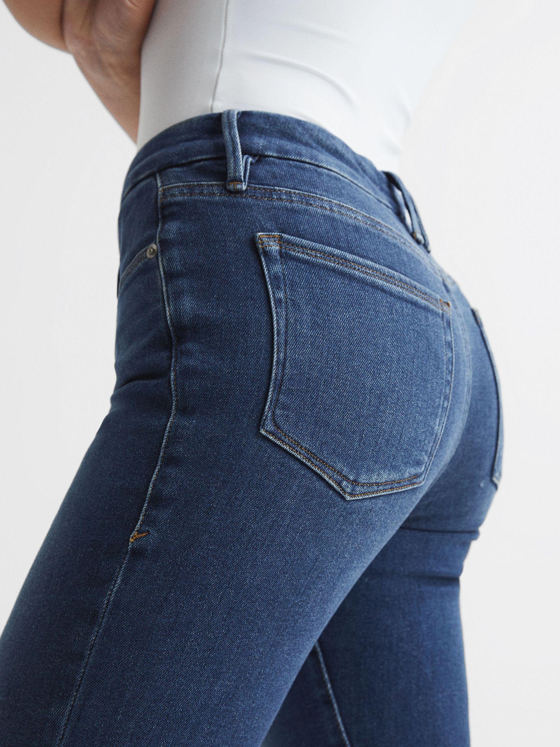 Mini Good Legs Crop Bootleg Jeans in Dark Blue Product Image