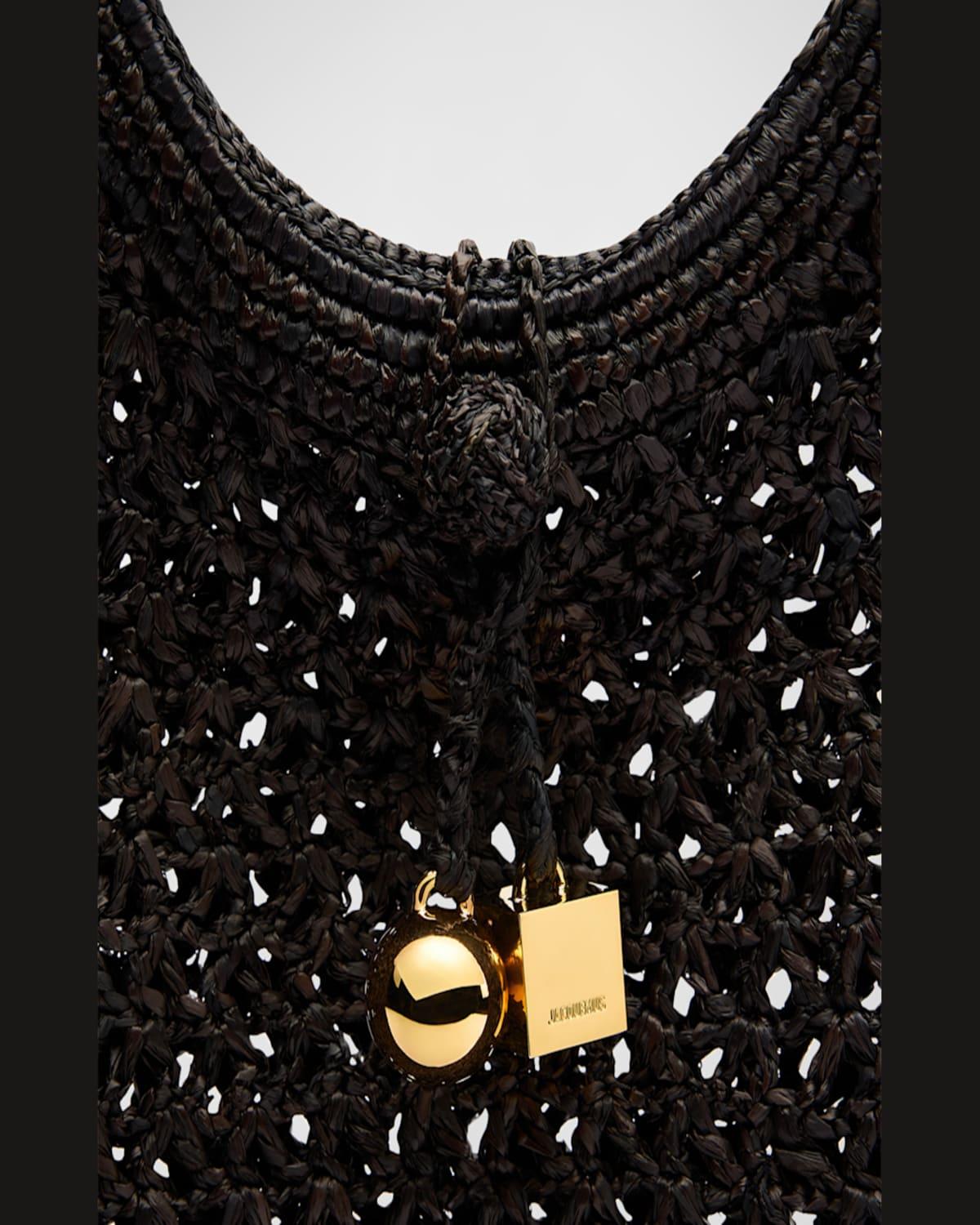 Le Rond Spiaggia raffia shoulder bag Product Image