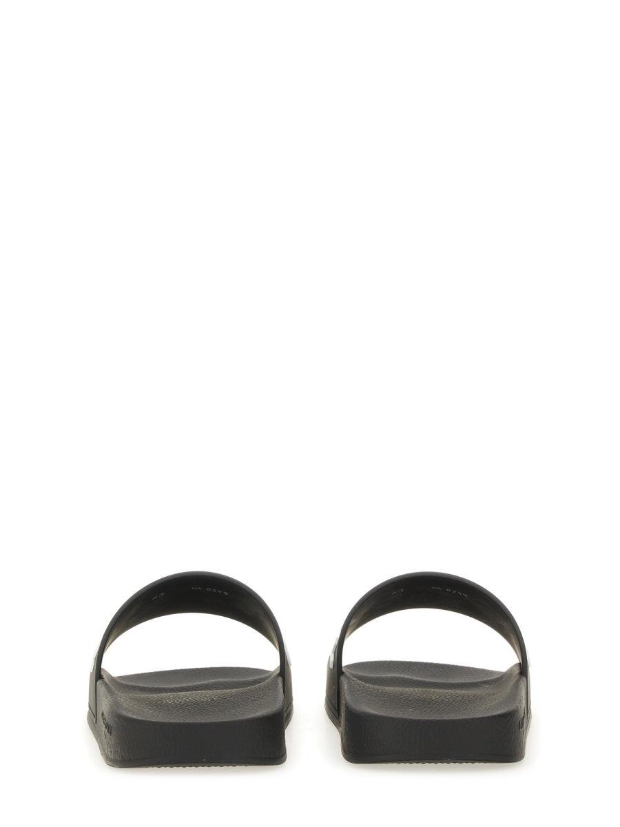 Black Logo-Print Pool Slides Product Image