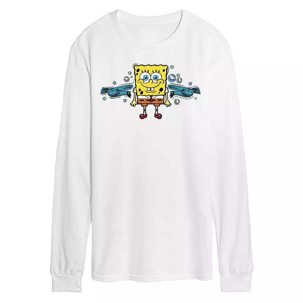 Men's Nickelodeon SpongeBob Squarepants Long Sleeve Tee,  Product Image