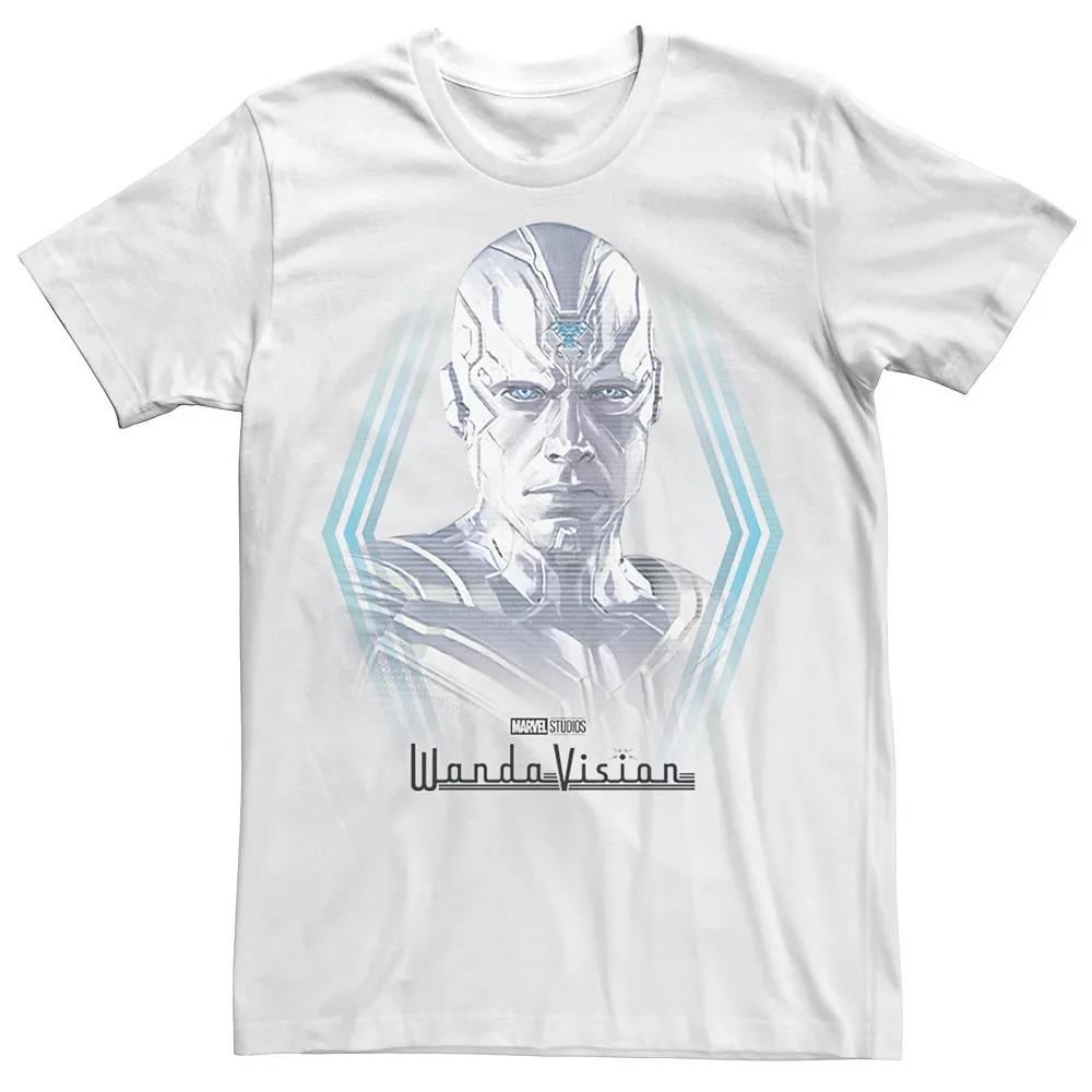 Men's Marvel WandaVision Vision White Appearance Portrait Tee,  Product Image