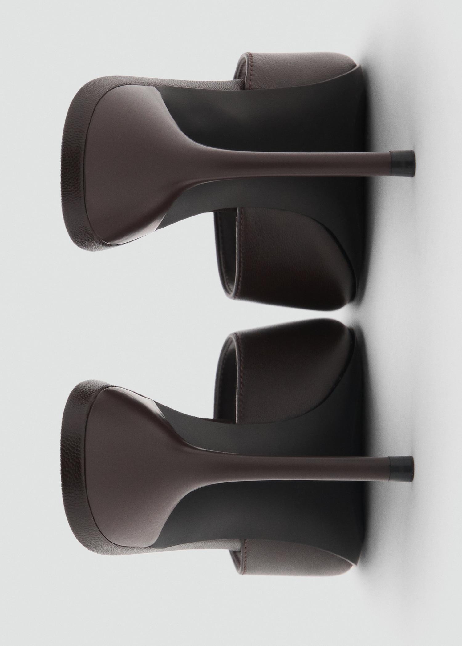 Heel leather sandals - Women | MANGO USA Product Image