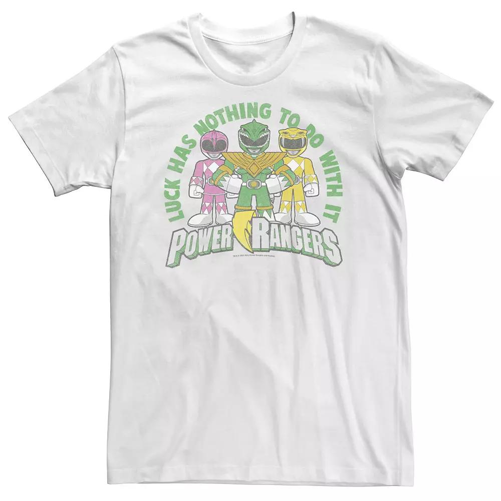 Big & Tall Power Rangers Luck Has Nothing To Do With It Group Shot Tee, Men's,  Product Image