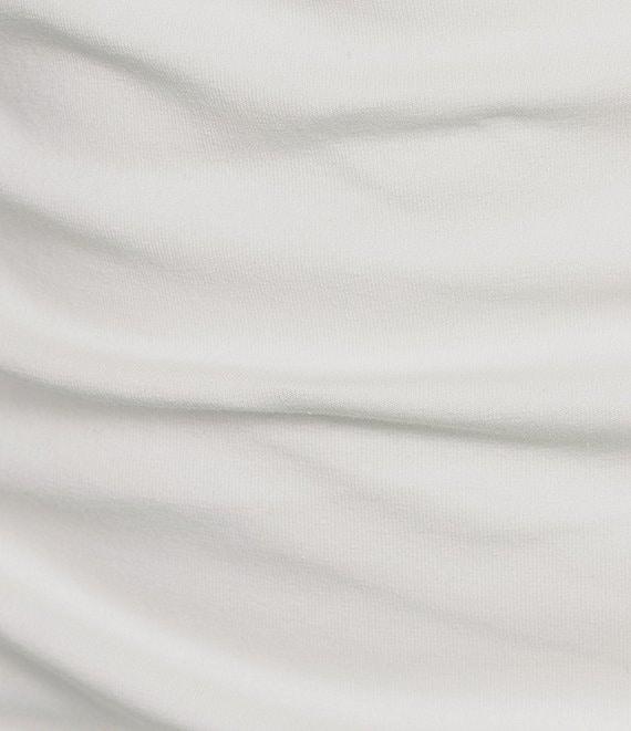 GB Knit Ruched Crew Neck Short Sleeve Bodycon Mini Dress Product Image