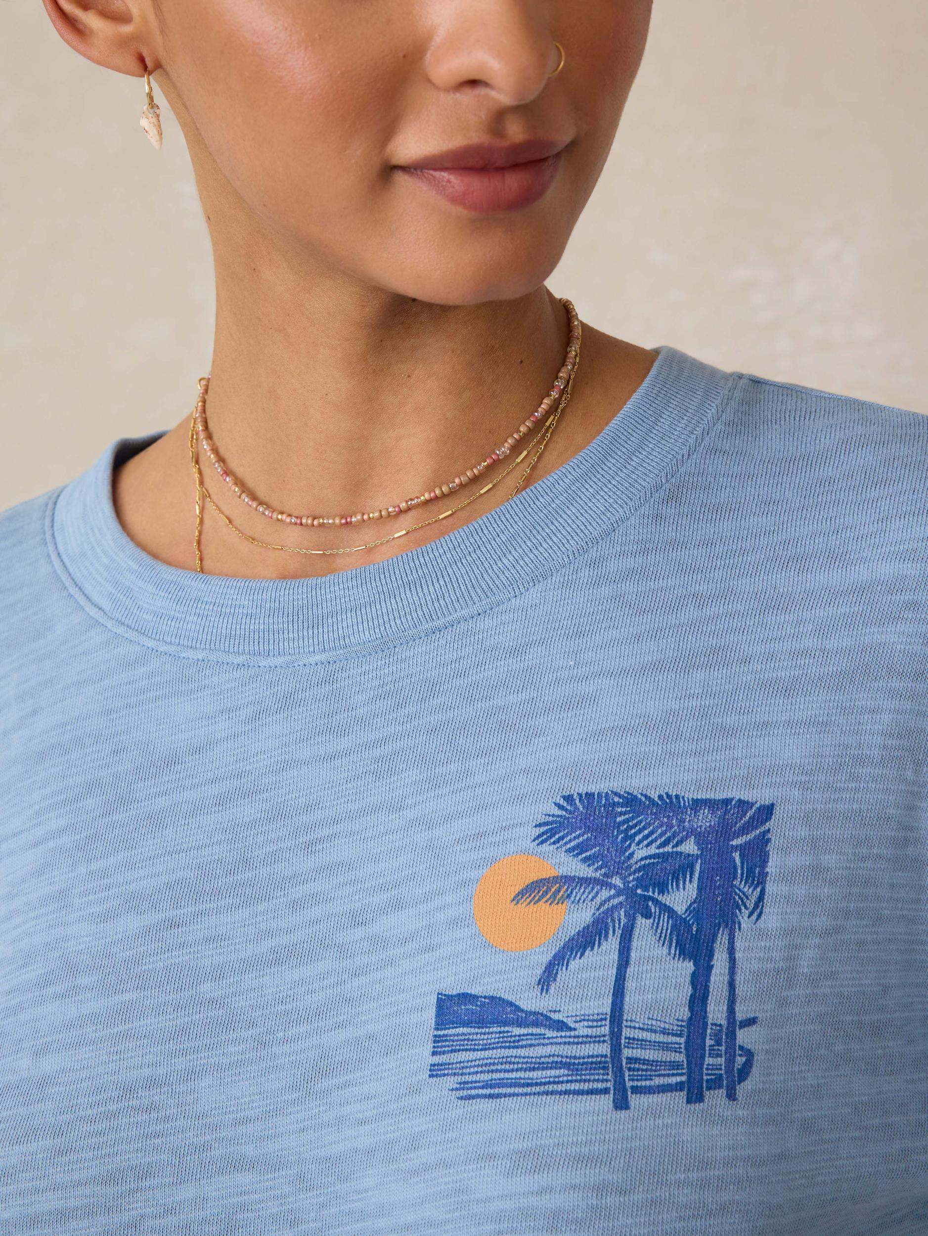 Sunwashed Slub Vintage Tee - Dusty Blue Female Product Image