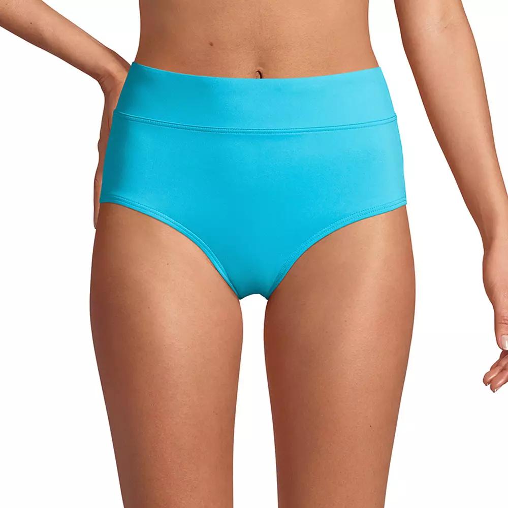 Women's Lands' End Retro Tummy Slimmer High-Waist Bikini Bottoms,  Product Image