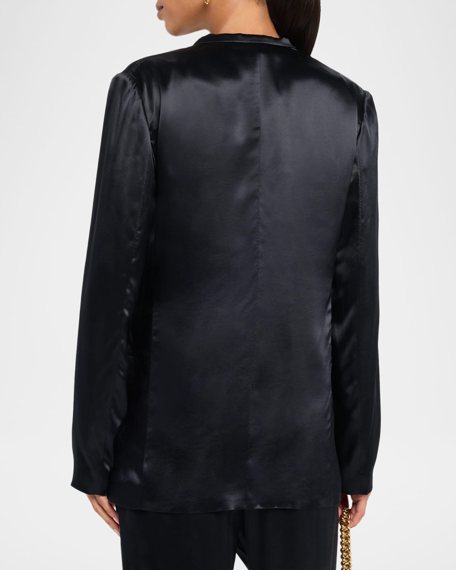 Satin Single-Breasted Blazer Product Image