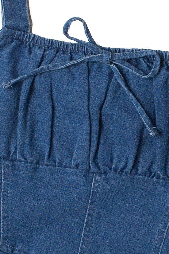 Corset Bodice Denim Mini Dress Product Image