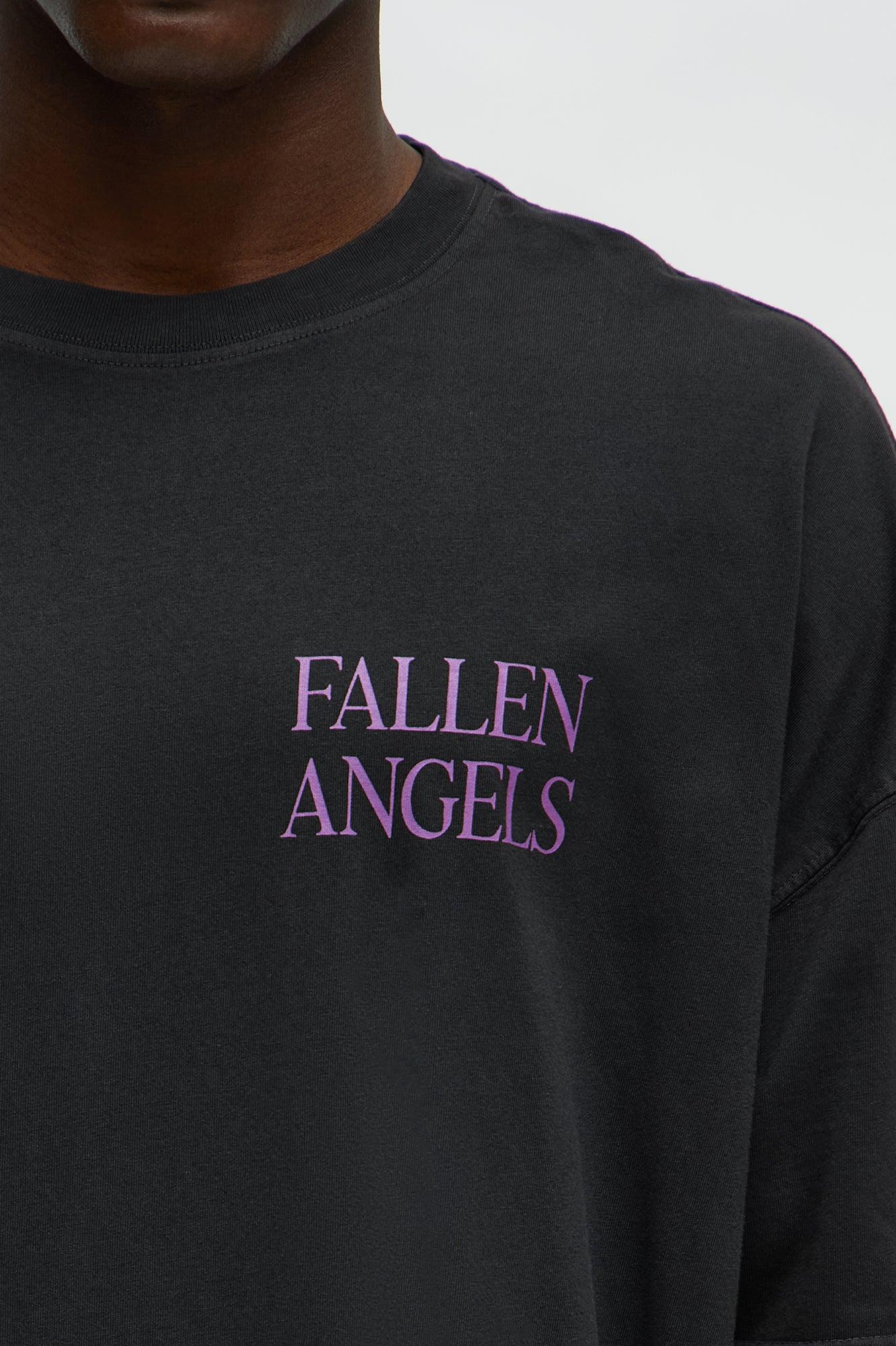 Fallen Angels Oversized Short Sleeve Tee - Black Wash Product Image