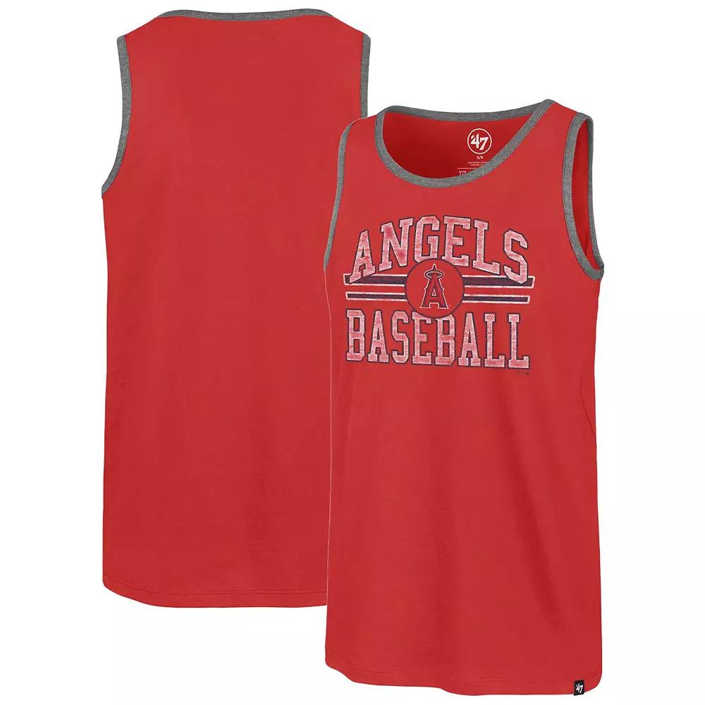 Men's '47 Red Los Angeles Angels Winger Franklin Tank Top,  Product Image