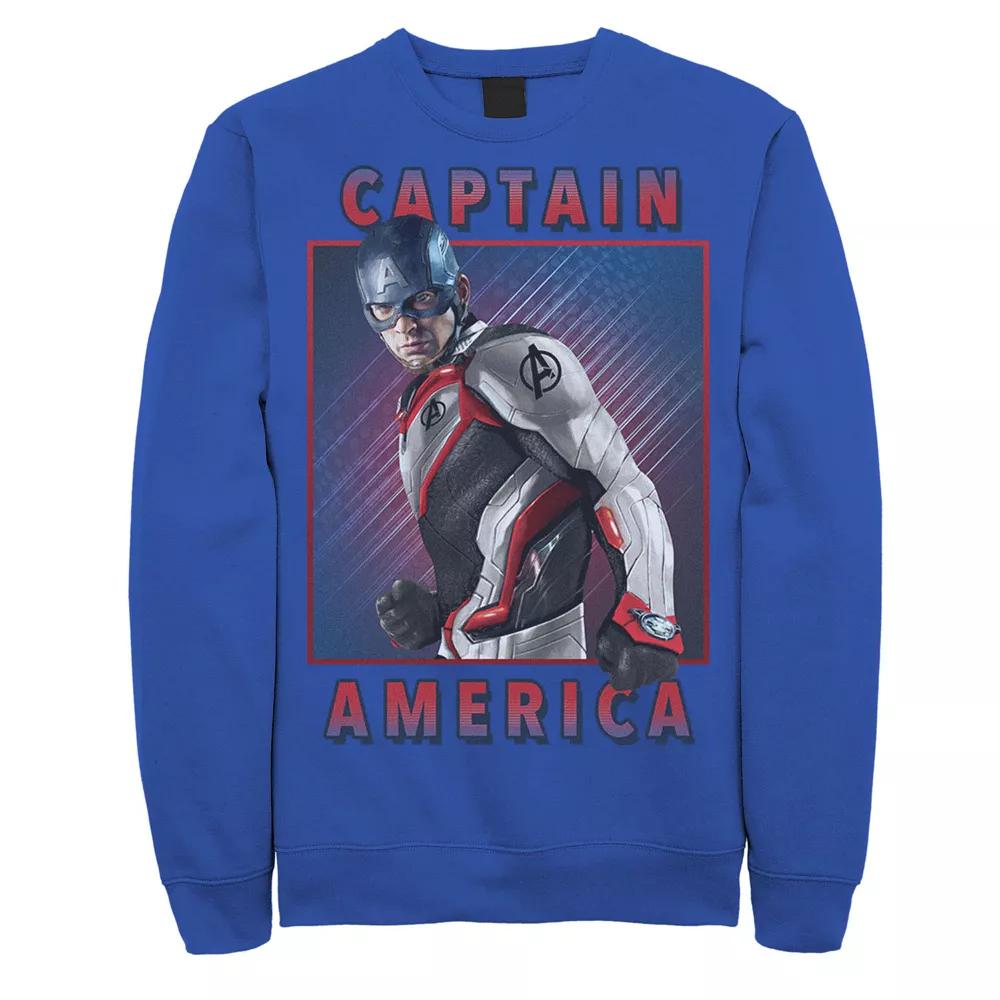 Men's Marvel Avengers Endgame Captain America Solo Graphic Fleece Pullover,  Product Image