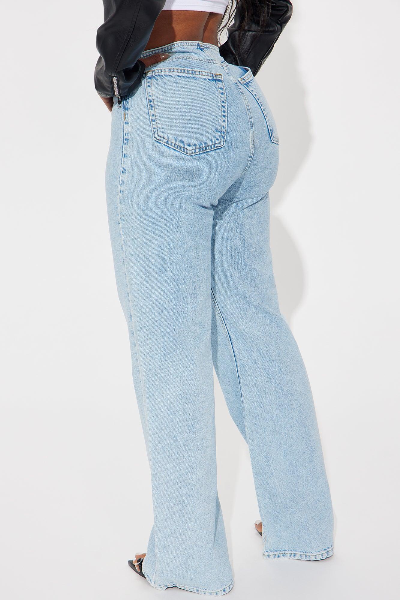 Alysia Baggy Flare Jeans - Light Wash Product Image
