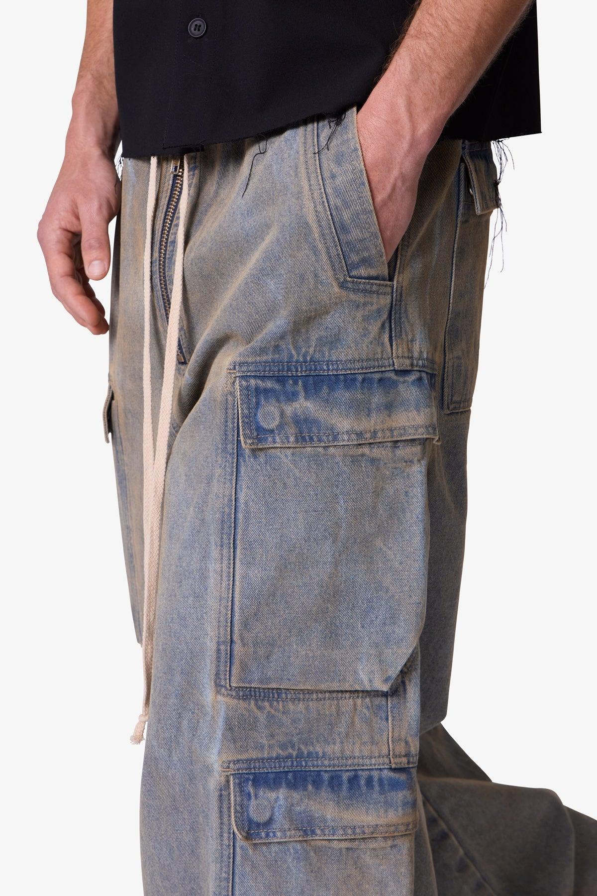 Astro Rave Double Cargo Denim - Vintage Blue Product Image