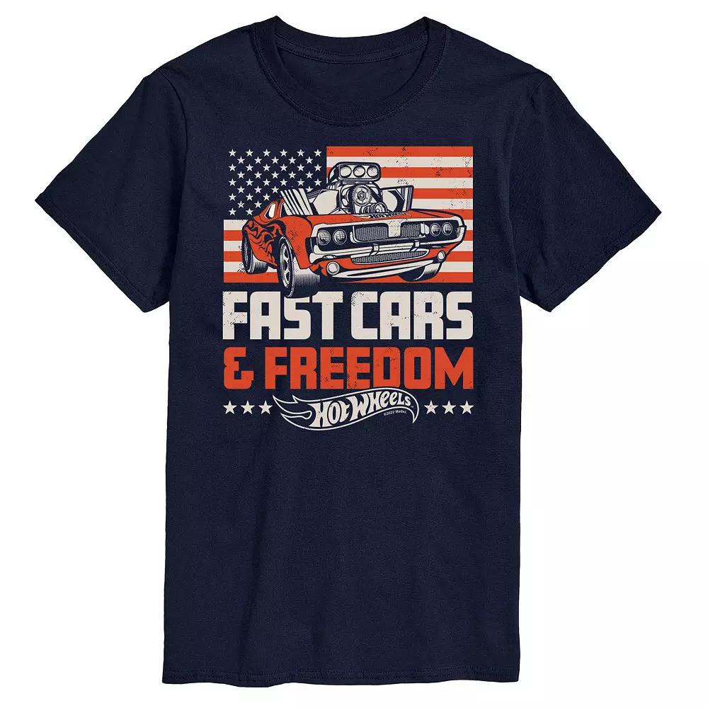 Big & Tall Hot Wheels Fast Cars And Freedom Graphic Tee, Men's,  Product Image