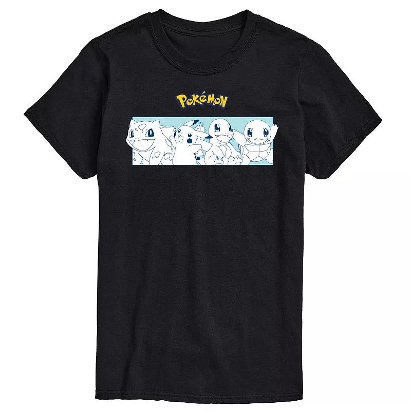 Men's Pokemon Starters Stripe Graphic Tee,  Product Image