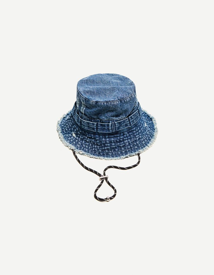 Faded denim bucket hat Product Image