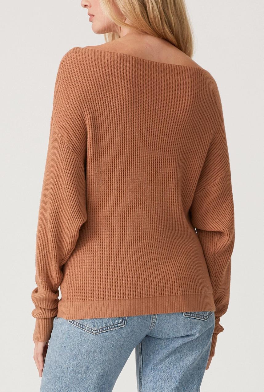 Waffle Knit Pullover Sweater Product Image