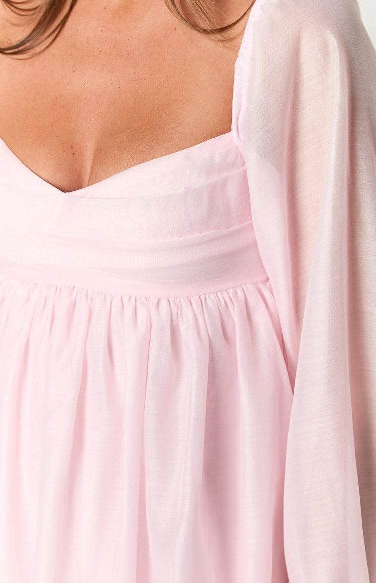 Narla Pink Long Sleeve Mini Dress Baby Product Image