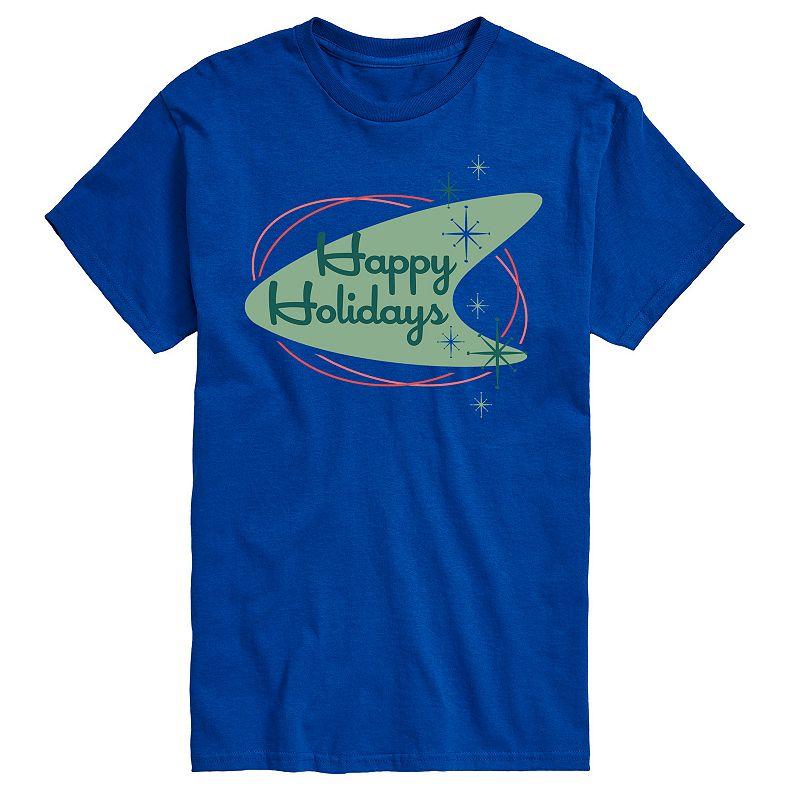 Men's Happy Holidays Sign Graphic Tee,  Product Image