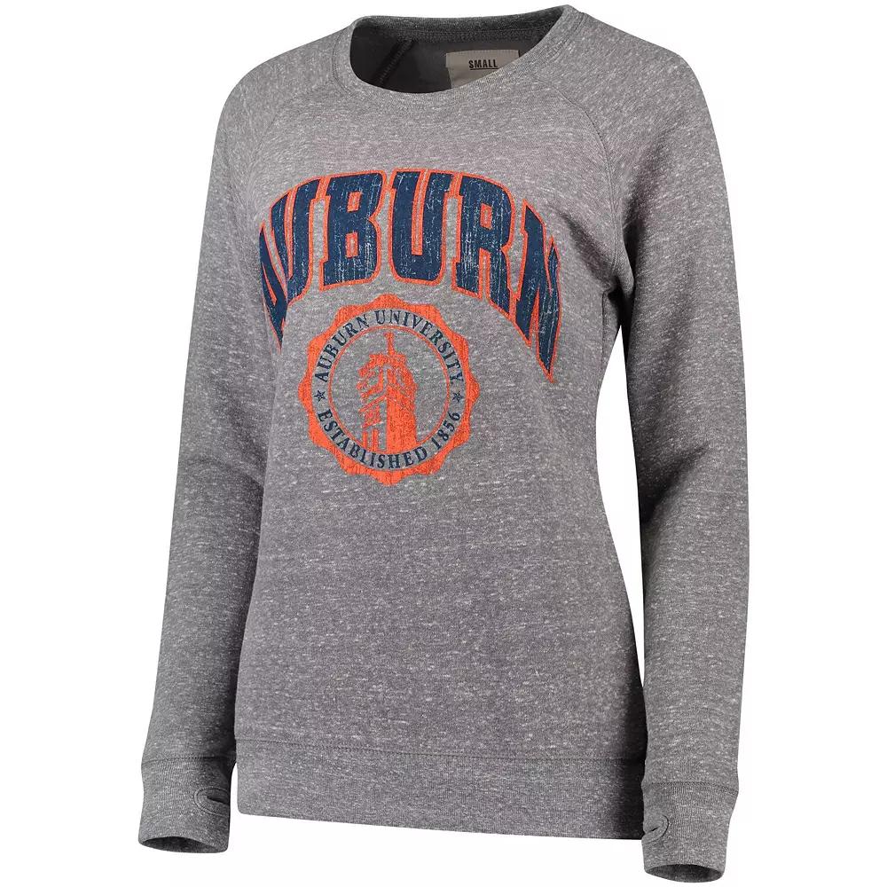 Women's Pressbox Heathered Gray Auburn Tigers Edith Vintage Knobi Pullover Sweatshirt,  Product Image
