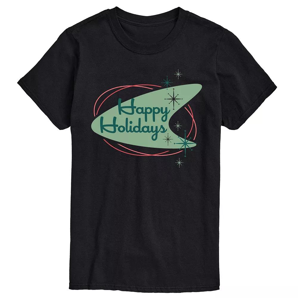 Men's Happy Holidays Sign Graphic Tee,  Product Image