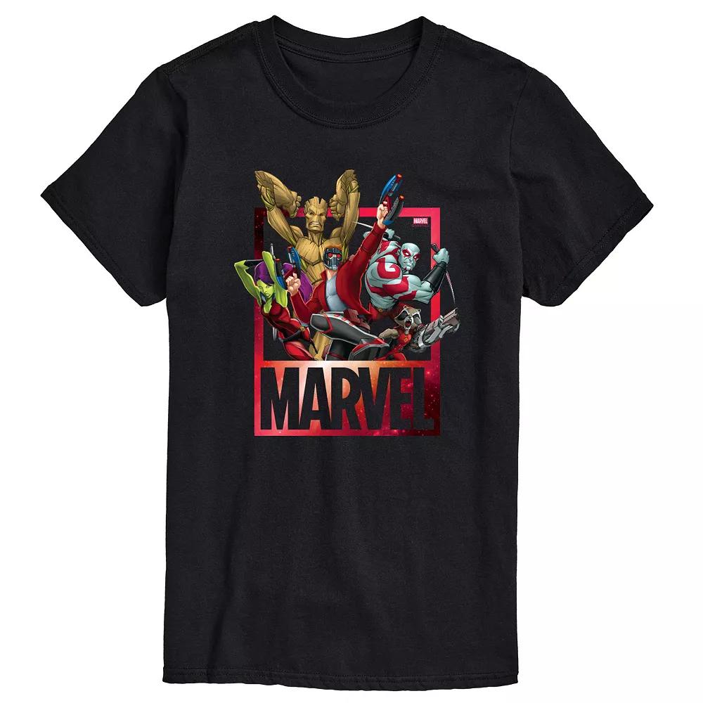 Big & Tall Marvel Guardians Of The Galaxy Group Short Sleeve Graphic Tee, Men's,  Product Image