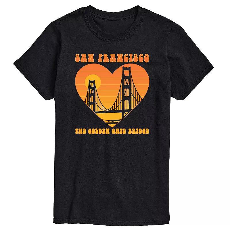 Men's San Fran Golden Gate Heart Graphic Tee,  Product Image