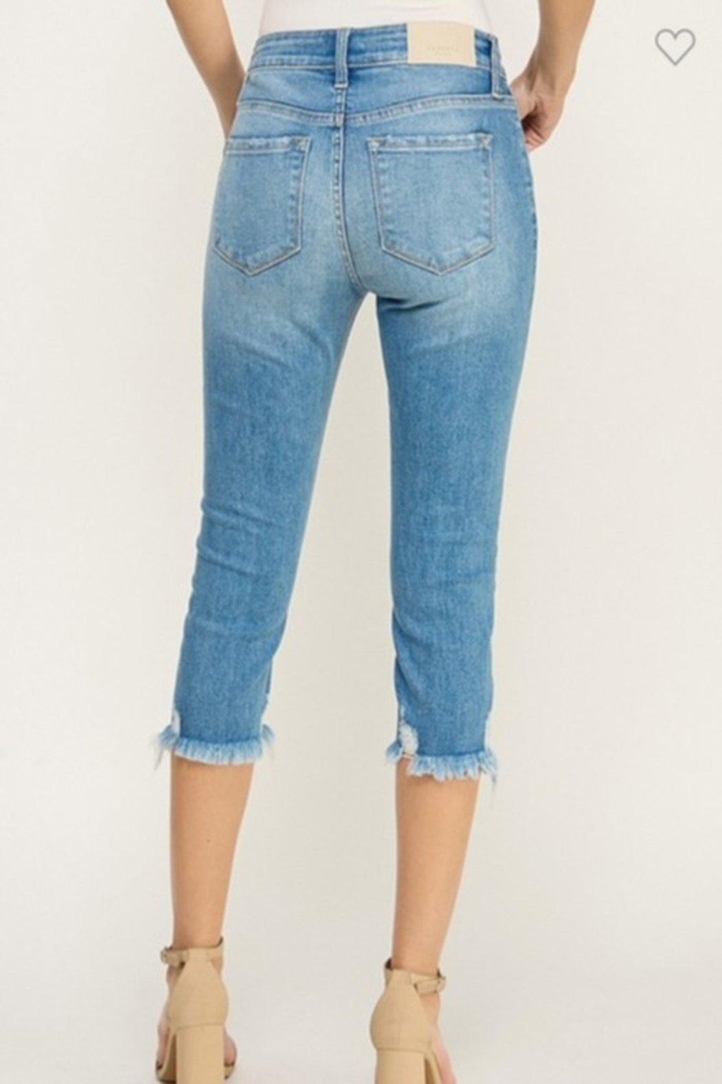 Mid Denim Capris Product Image