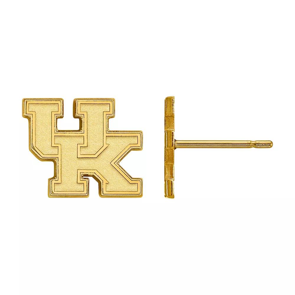 LogoArt 14k Gold over Silver Kentucky Wildcats Post Earrings, Women's, Gold Tone Product Image