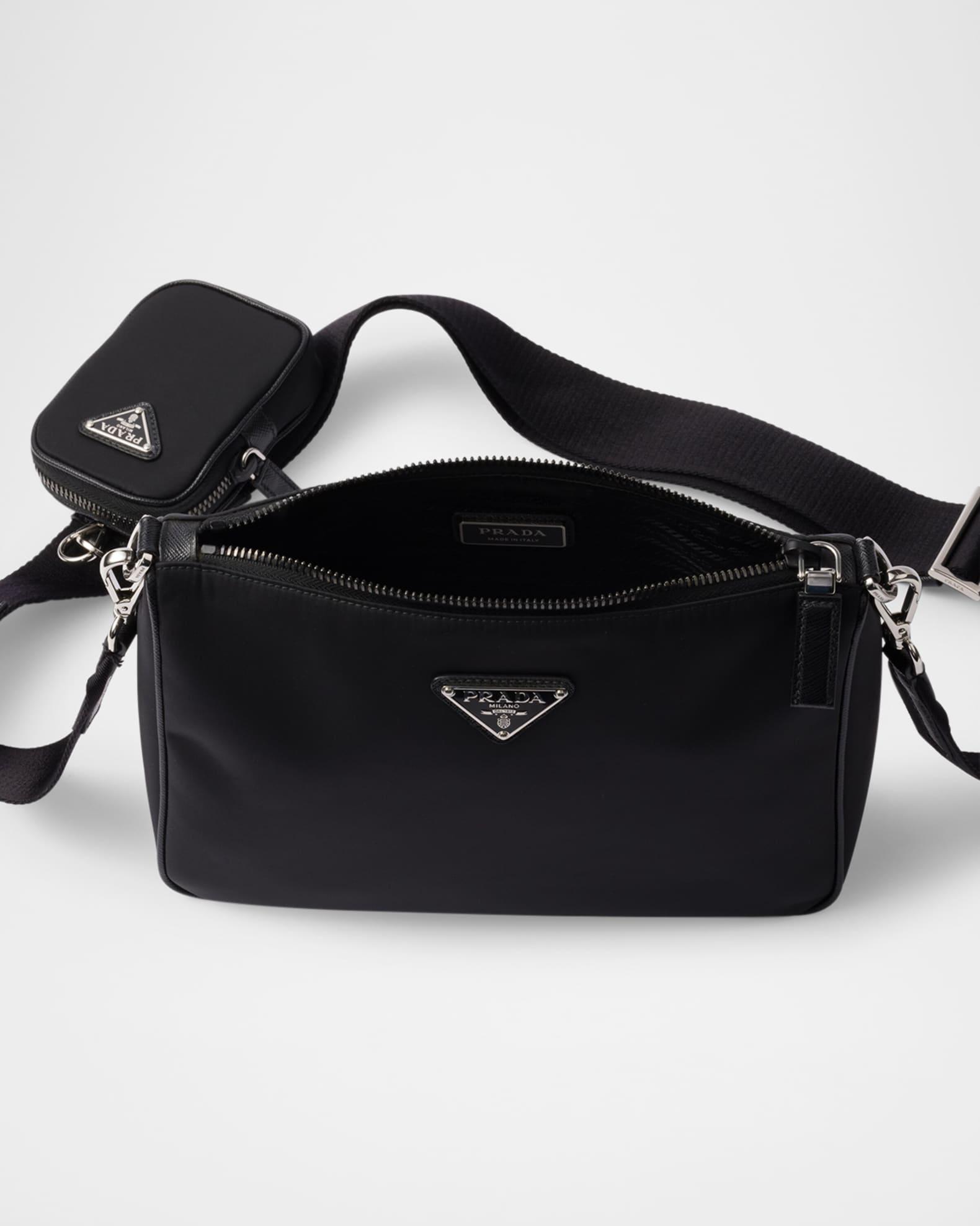 Men's Re-Nylon and Saffiano Leather Shoulder Bag Product Image