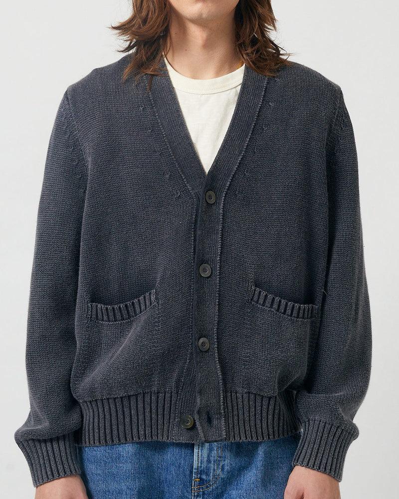 Acid Wash Cardigan - Black Product Image