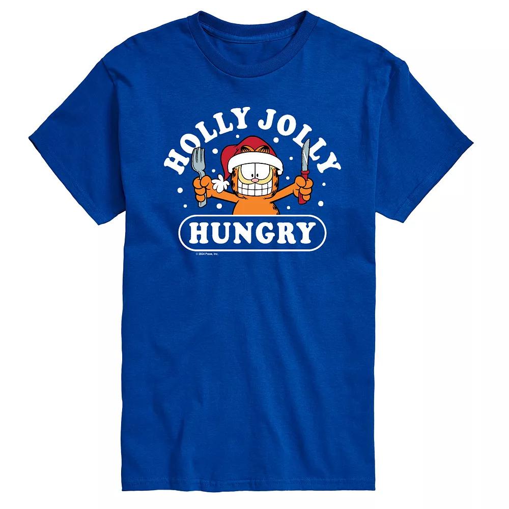 Big & Tall Garfield Holly Jolly Hungry Graphic Tee, Men's,  Product Image