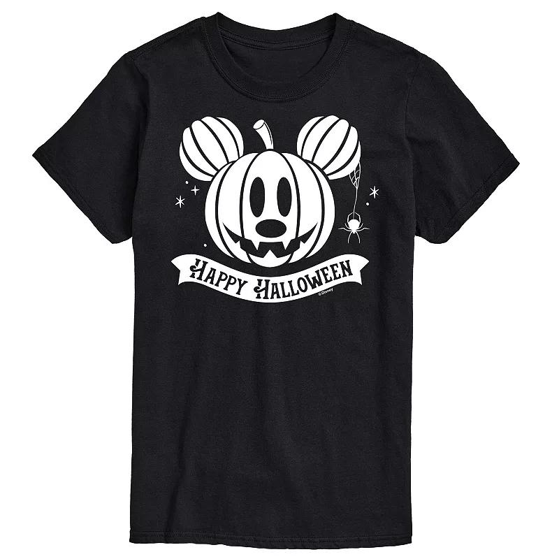 Disney's Mickey Mouse Men's Happy Halloween Pumpkin Graphic Tee,  Product Image