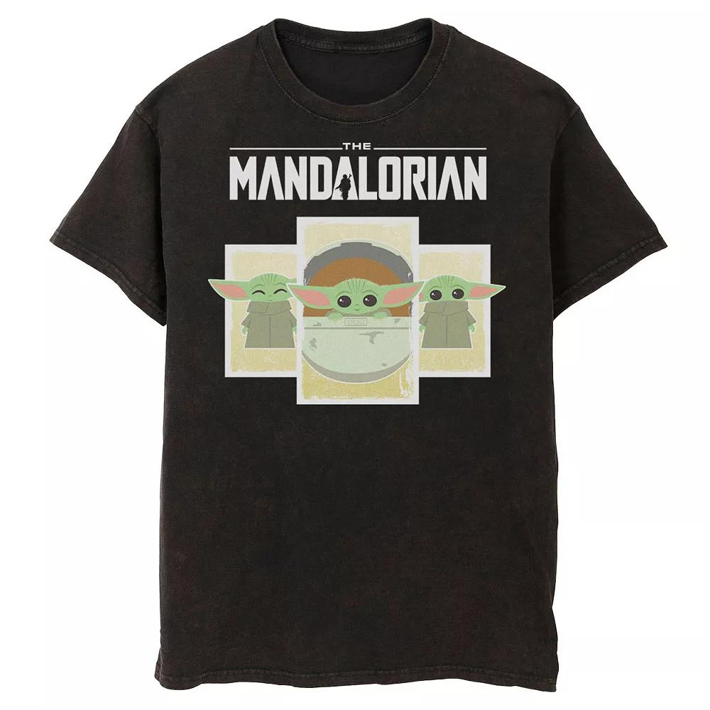 Men's Star Wars The Mandalorian The Child Cartoon Panels Tee,  Product Image