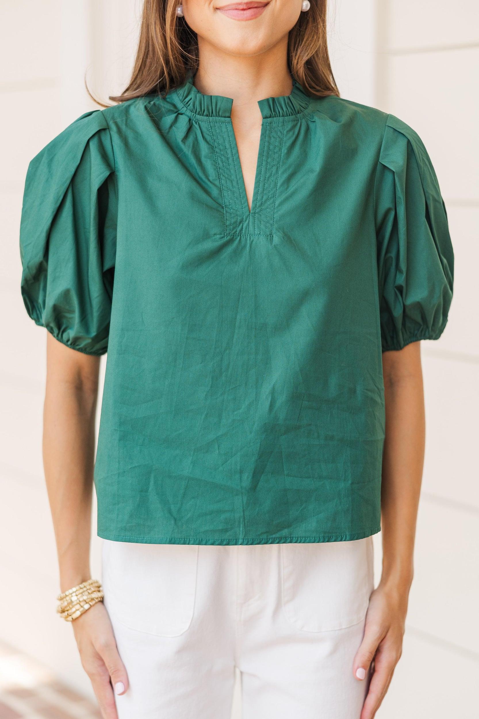 Pinch: All On Me Emerald Green Blouse Female Product Image