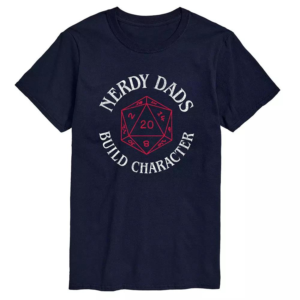 Big & Tall "Nerdy Dads Build Character" D20 Graphic Tee, Men's,  Product Image