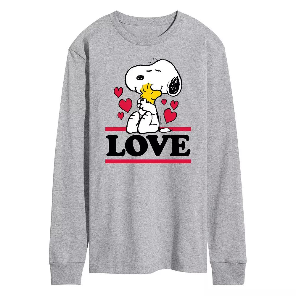 Men's Peanuts Love Snoopy Long Sleeve Tee,  Product Image